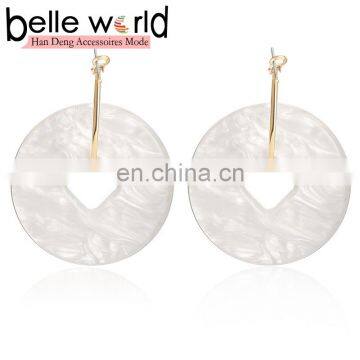 High Quality New Design Acetie Acid Jewelry Women's Acrylic Acetate Drop Circle Earrings photo-5
