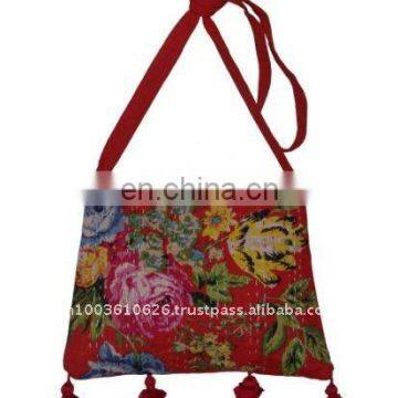 Floral Kantha Shoulder Bags
