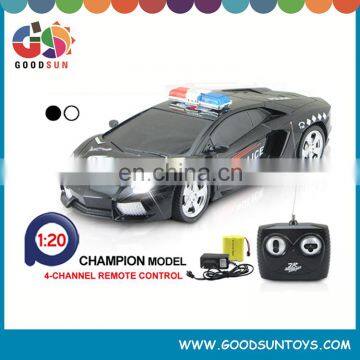 1:20 4 Channel R/c Police Car Battery Operated rc Car Toy 4 Function Radio Control Variable Speeds Make Mini rc Car 029376 photo-2