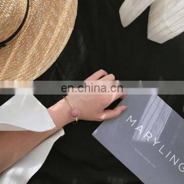 Natural Pink Stone Luck Beads Bracelet Palace Retro Fashion Bracelet photo-2