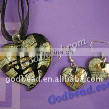 G1(791)beautiful lampwork murano glass pendant set ,colorful foil murano glass pendant,wholesale Italy murano glass pendant sets