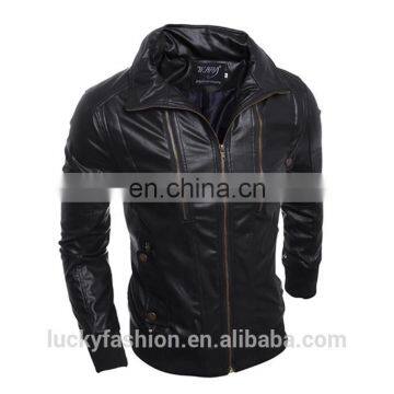 OEM Service Custom Motorcycle PU Leather Jacket Men photo-4