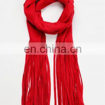 2017 Plain Woven Woolen Autumn Winter Women Neck Warm Pashmina Scarf Shawl Long Fringes Fashionable Cashmere Scarves photo-2