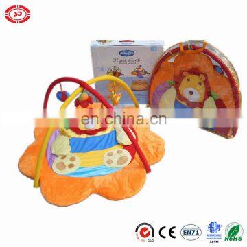 Lion shap cute plush mat soft baby crawling with bar hangings