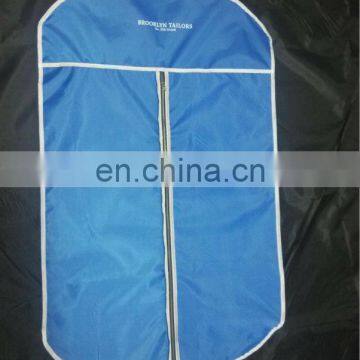 blue business suit cover with copper zipper men's suit garment cover wholesale