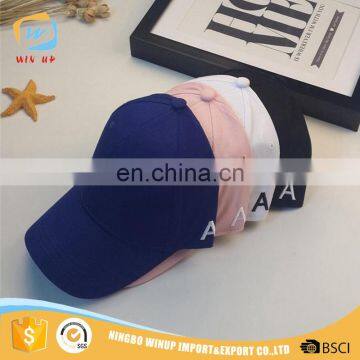 100% cotton blank baseball cap promotional 6 panel snapback hat