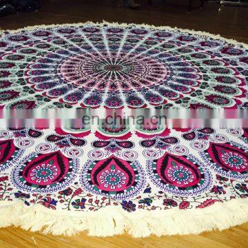 Luxury Indian Mandala Tapestry Fringe arount the edage