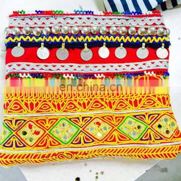 Boho Tribal Embroidered Clutch Bag Made from Ethnic Embroidery Pieces