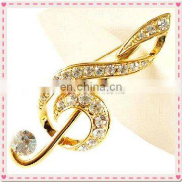 New Arrived Beautiful Elegance Colored Music Instrument Brooches