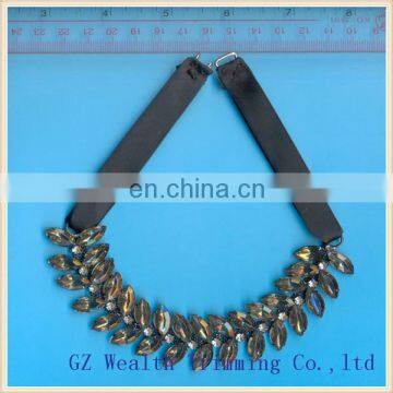 new design fashion crystal chocker collar necklace for ladies