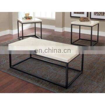 Custom design acrylic marble side table,marble dining table set