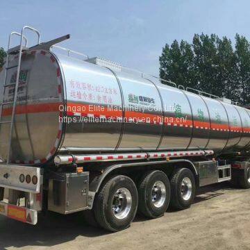 Best quality stainless steel edible oil vegetable oil palm oil tanker trailer