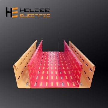 Strip-galvanised perforated trough cable trays