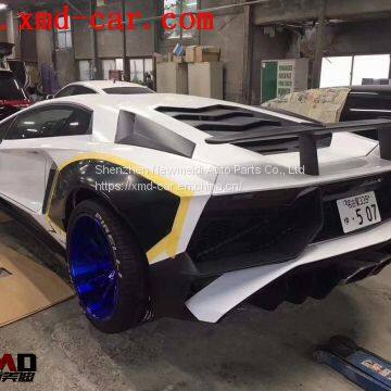 Carbon Fiber Body Kit Front Rear Lip Chin Bumper Side Skirt Spolier Tuyere for Lamborghini LP700 LP720 LP740 upgrade to LP750SV