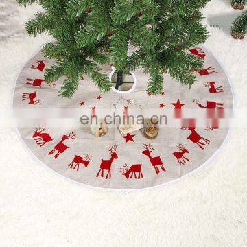 I@home Elk Print Christmas Tree Decoration Wholesale Christmas Tree Skirt