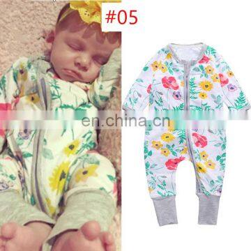 50styles Newborn Boy Clothes for Babies Toddlers Long Sleeve Floral Print Baby Girl Children's Overalls Pyjamas Kids Clothing photo-4