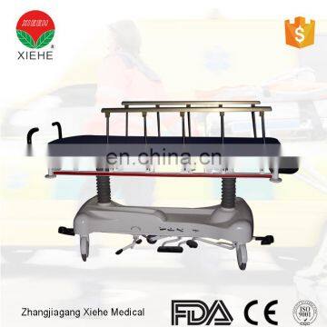 Emergency adjustable hospital patient transport hydraulic stretcher bed