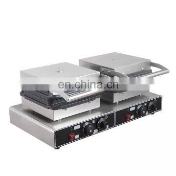 2020 New Arrival Catering Equipment Square Twin Waffle Maker Commercial Double Waffle Machine Maker Non Stick