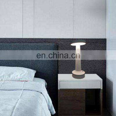 Modern Hotel Style Energy Saving Table Lamp Aluminium USB Rechargeable Battery LED Cordless Restaurant Table Lamp For Dinner photo-2