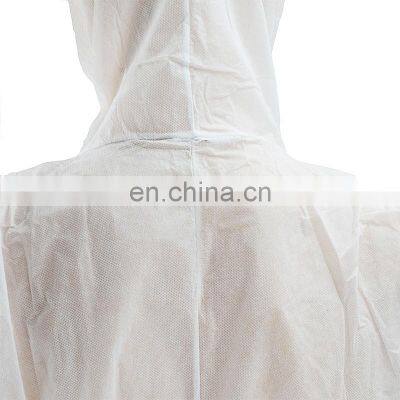 Laboratory Chemical White Large Polypropylene Disposable Coveralls With Attached Hood photo-3