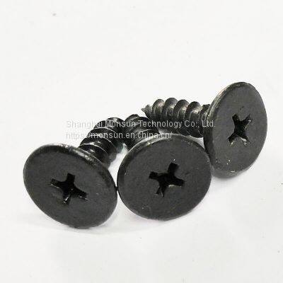 Large Head Wood Screws Black Phosphated Coarse Thread Furniture Screws