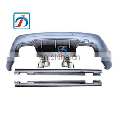 For Benz W204 Front Bumper Side Skirt Exhaust Pipe W204 C63 Body Kit