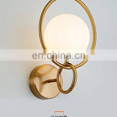 Minimalist Nordic Single Heads Metal Golden Wall Lights Decorative Room Lighting Wall Lamps