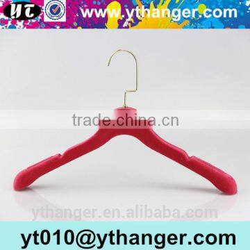YY0493 Custom Hanger Factory Bridal Dress Hanger Wedding Dress Purple Notched Velvet Hanger Supplier's Choice photo-5