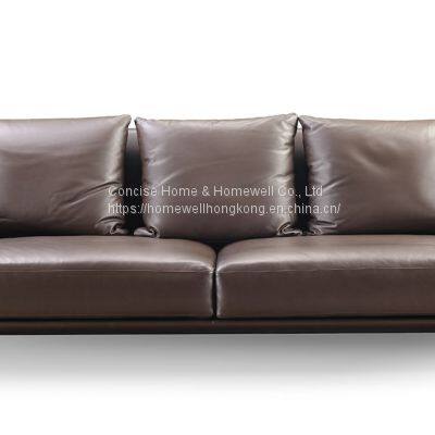 Modern sofa  LS1509-36 metal legs frame genuine leather or fabric upholstered sofa