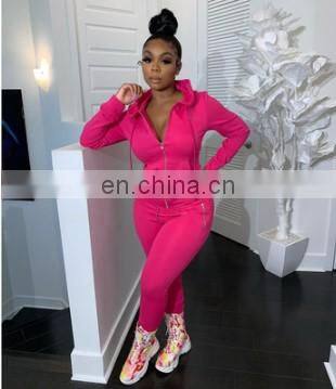 Manufacturer Wholesale Spring New Fashion Sports and Leisure Suit Zipper Pocket Two-piece Custom LOGO photo-2