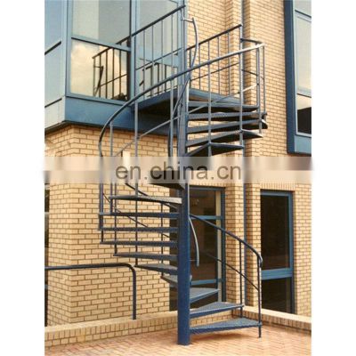 Outdoor Wrought Iron Stairs Outside Metal Galvanized Steel Spiral Staircases