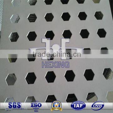 Galvanized Steel Hexagonal Perforated Metal Plate