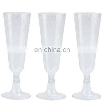 Hard Plastic Clear Disposable Drinkware Wine Glass Champagne Flutes photo-3
