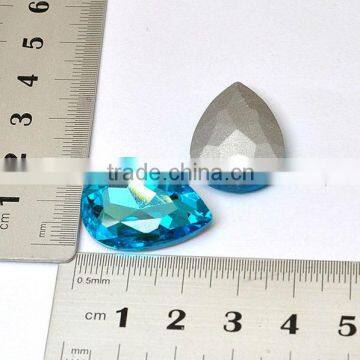 DIY phone case decoration 25mm teardrop blue rhinestone decoration