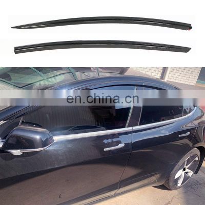 New Design Exterior Accessories Abs Carbon Fiber Rain Cover Protective Trims For Tesla Model 3