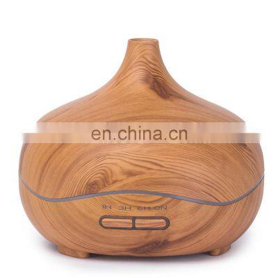 2021 New Ultrasonic Aromatherapy 300ml Aroma Essential Oil Diffuser Wood Aroma Diffuser