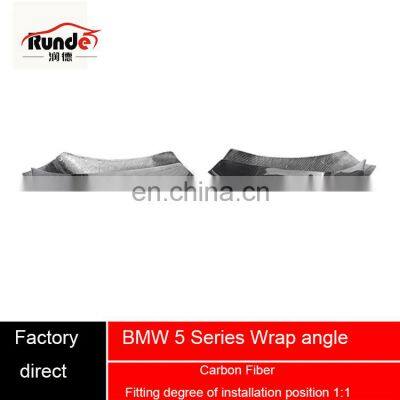 Runde Carbon Fiber Material Car Parts Front Bumper Lip Wrap Angle Suitable For BMW 5 Series F10 F18 Wrap Angle photo-4