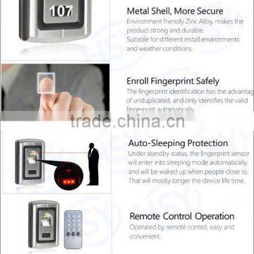 Outdoor Metal Casing Fingerprint Access Control Reader Support Remote Control photo-6