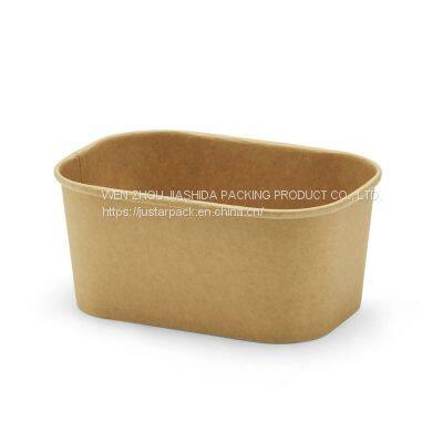 square paper bowl, rectangular paper container, manufacture and sale, best price China factory.