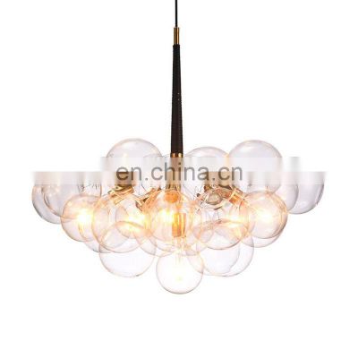 Modern Glass Gold Pendant Light For Home Restaurant Home Luxury LED Modern Indoor Chandelier