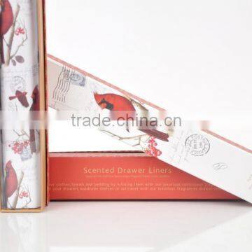 6pcs pack drawer liners with bird printing