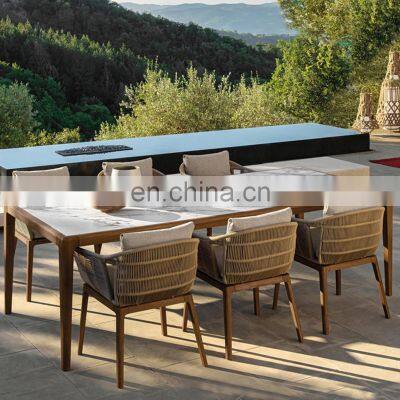Home Furniture Metal Dining Room Set Marble Dinning Table Set Modern Dining Table With 6 Chairs for Sale in uk photo-2
