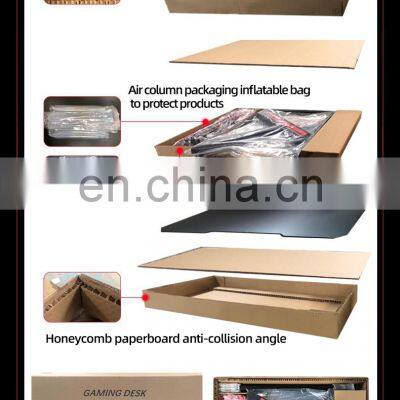 Wholesale Gaming Pc Desk Computer Racing Table With RGB Led Lights Gaming Table For Silla De Escritorio Gamer photo-5