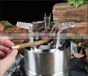 Outdoor Stainless Steel Rocket Stove Portable Windproof Wood Stove Camping Folding Stove photo-4