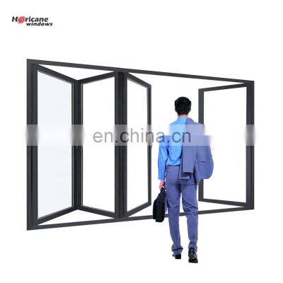 NFRC AS2047 standard custom external 4 panel folded aluminum profile frame glass bifold door