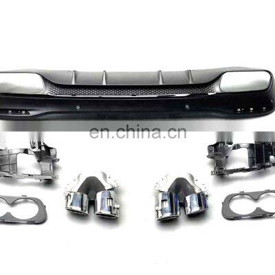 Genuine Car Accessories Rear Lip With Tips For Benz GLC Coupe Change to Amg Rear Diffuser With Exhaust Pipe Rear Tips photo-2
