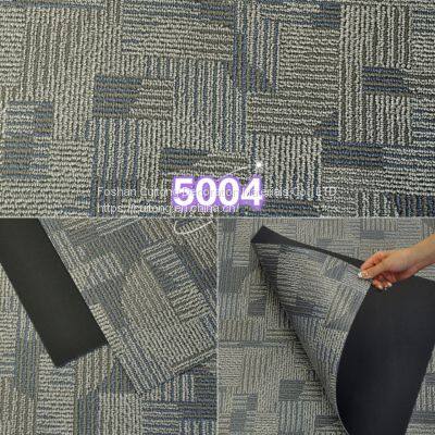 Carpet pattern gray LVT floor imitation felt plastic floor tile horizontal stripe square PVC floor Guangdong wholesale