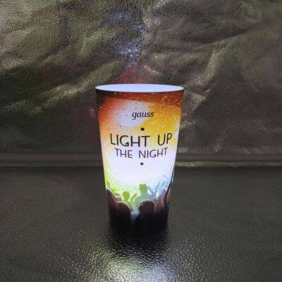 Full-color Luminous Cup Induction Water Bright LED Cup 12/14/16oz Printable Logo Bottle photo-2