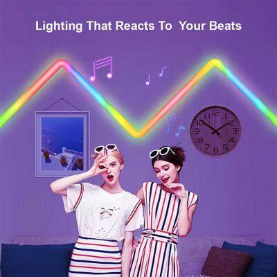 RGBIC LED Photo Decor Wall Lamp Smart Home Lights App Wall Sconces TV Gaming Lights Glide Light With Music Sync photo-2