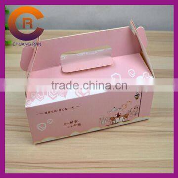 Cheap matte lamination pink paper indian wedding cake boxes